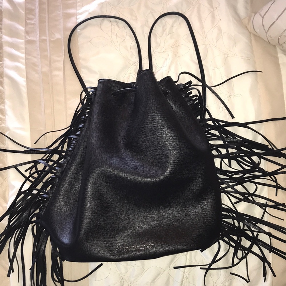 Victoria’s Secret drawstring fringe back pack